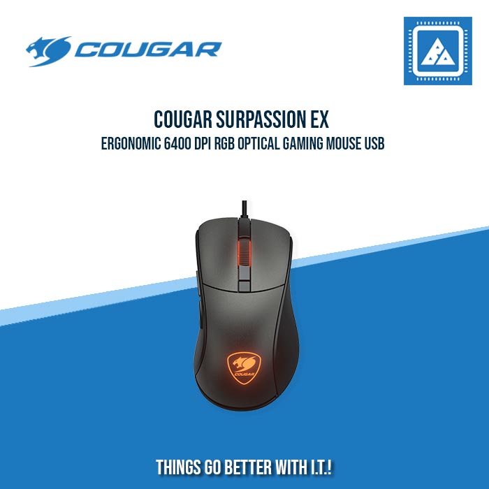 COUGAR SURPASSION EX ERGONOMIC 6400 DPI RGB OPTICAL GAMING MOUSE USB COUGAR SURPASSION EX ERGONOMIC 6400 DPI RGB OPTICAL GAMING MOUSE USB